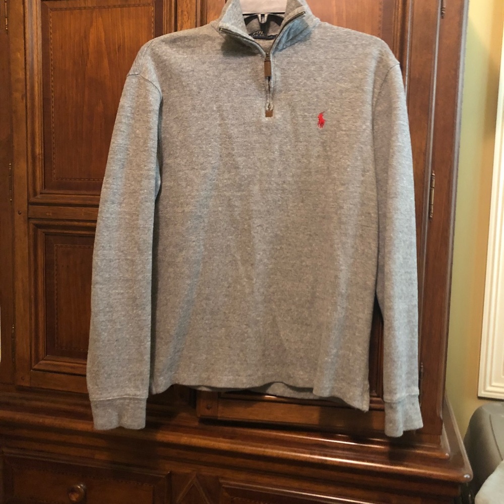 3/4 zip long sleeve sweater